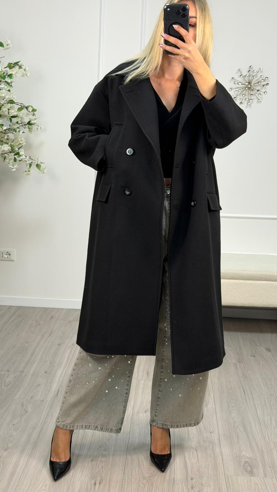 Cappotto Lungo Over Misto Lana Vicolo