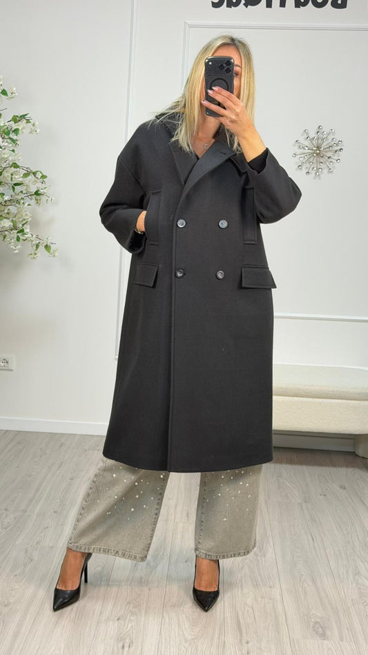 Cappotto Lungo Over Misto Lana Vicolo