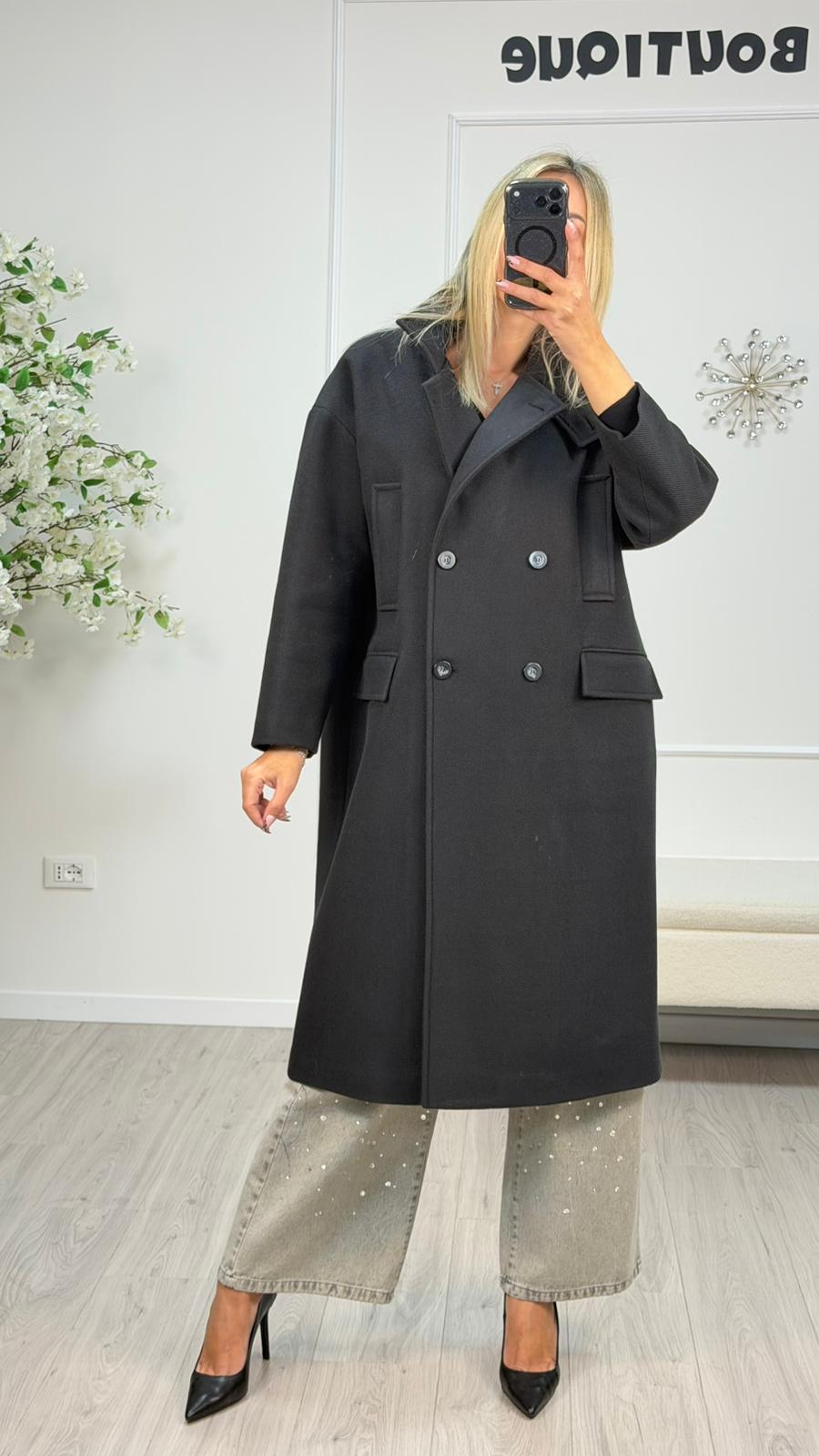 Cappotto Lungo Over Misto Lana Vicolo