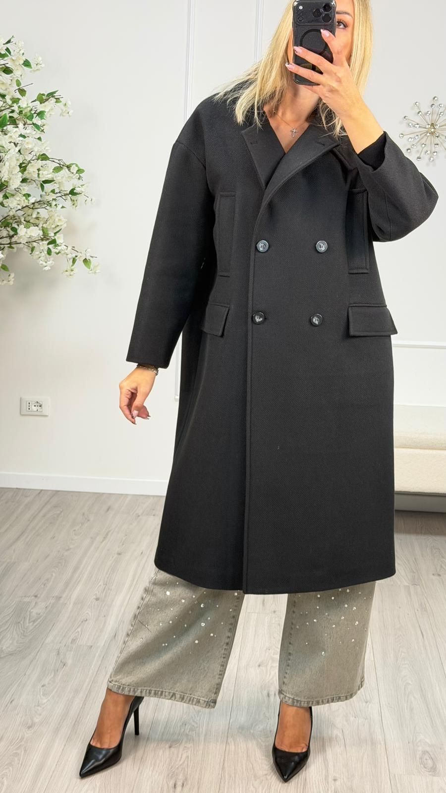 Cappotto Lungo Over Misto Lana Vicolo