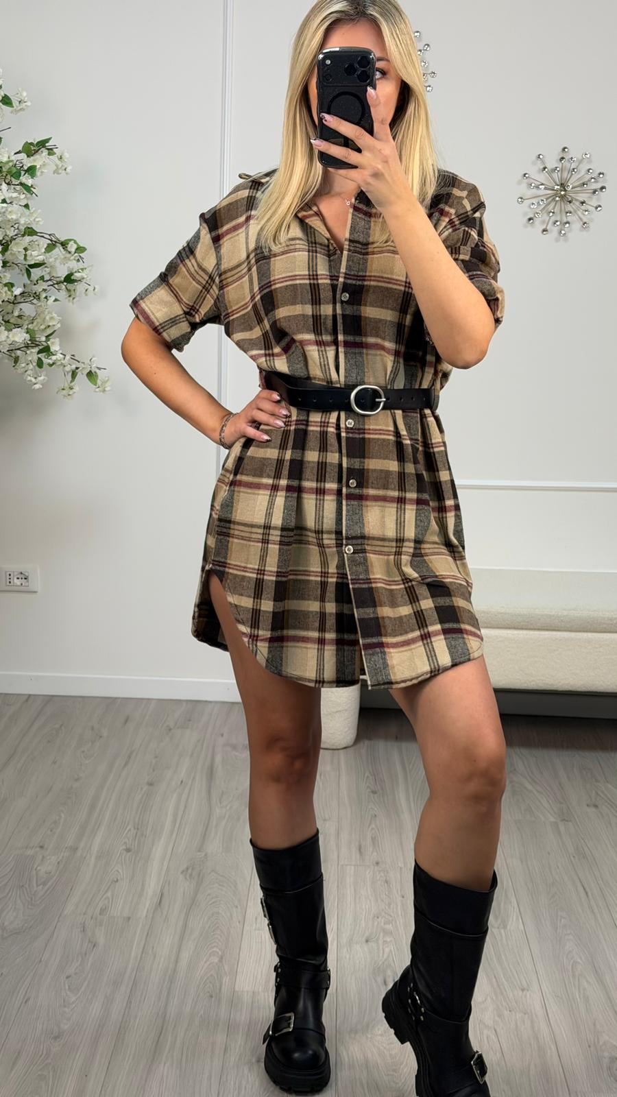 Camicia lunga check Susy Mix