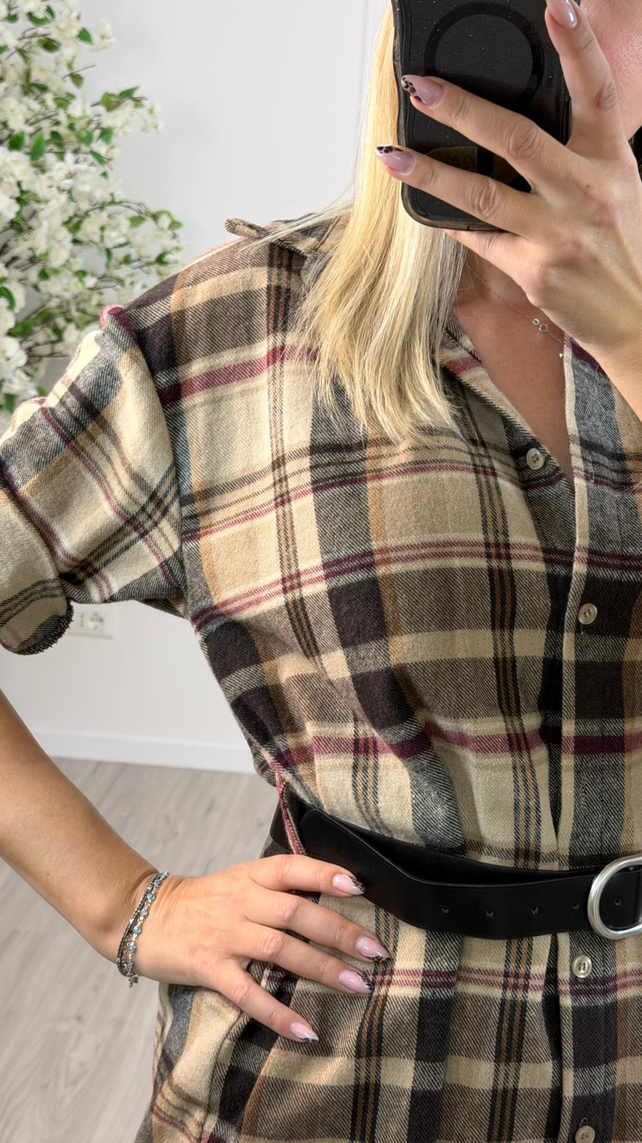 Camicia lunga check Susy Mix