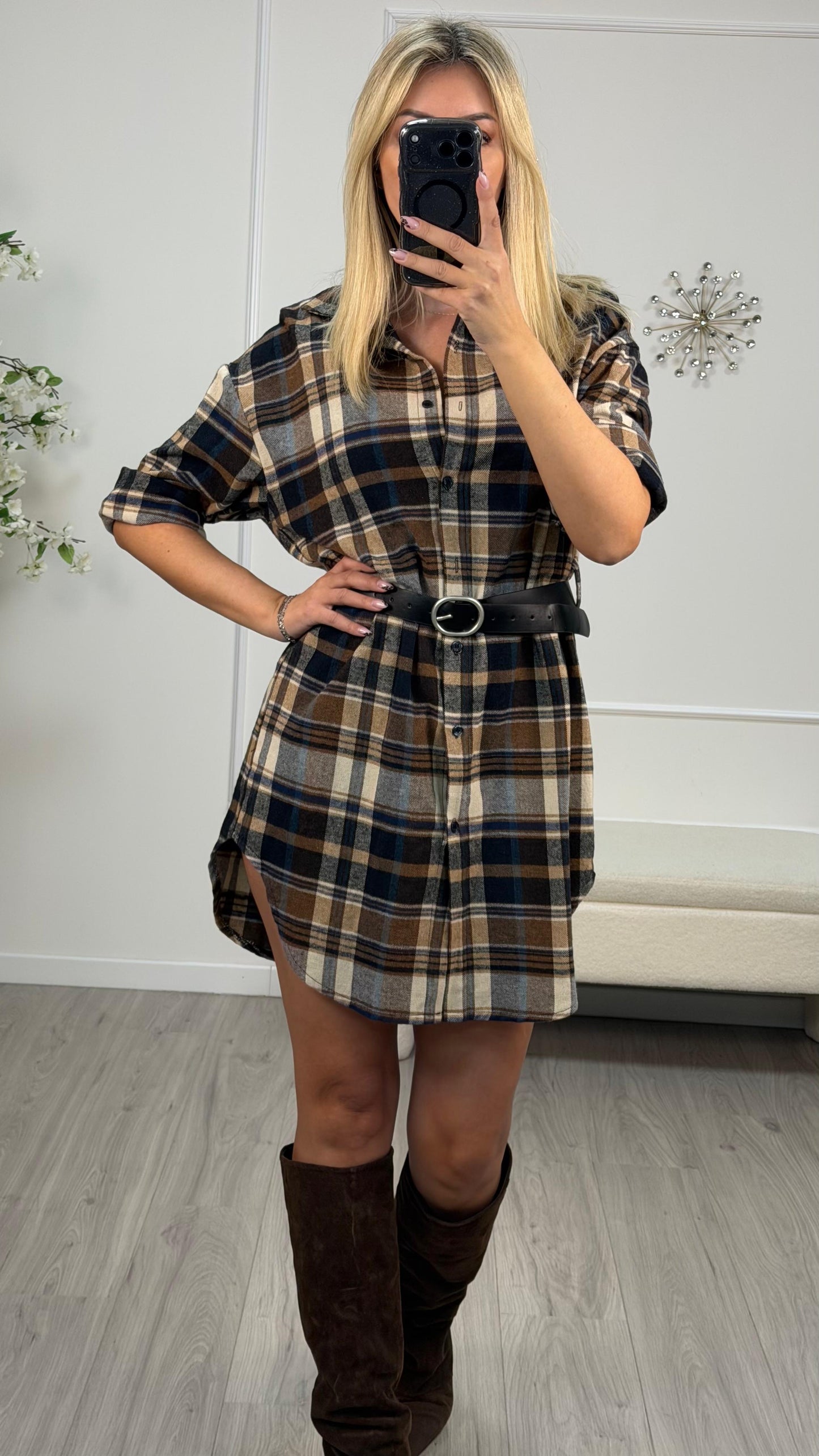 Camicia lunga check Susy Mix