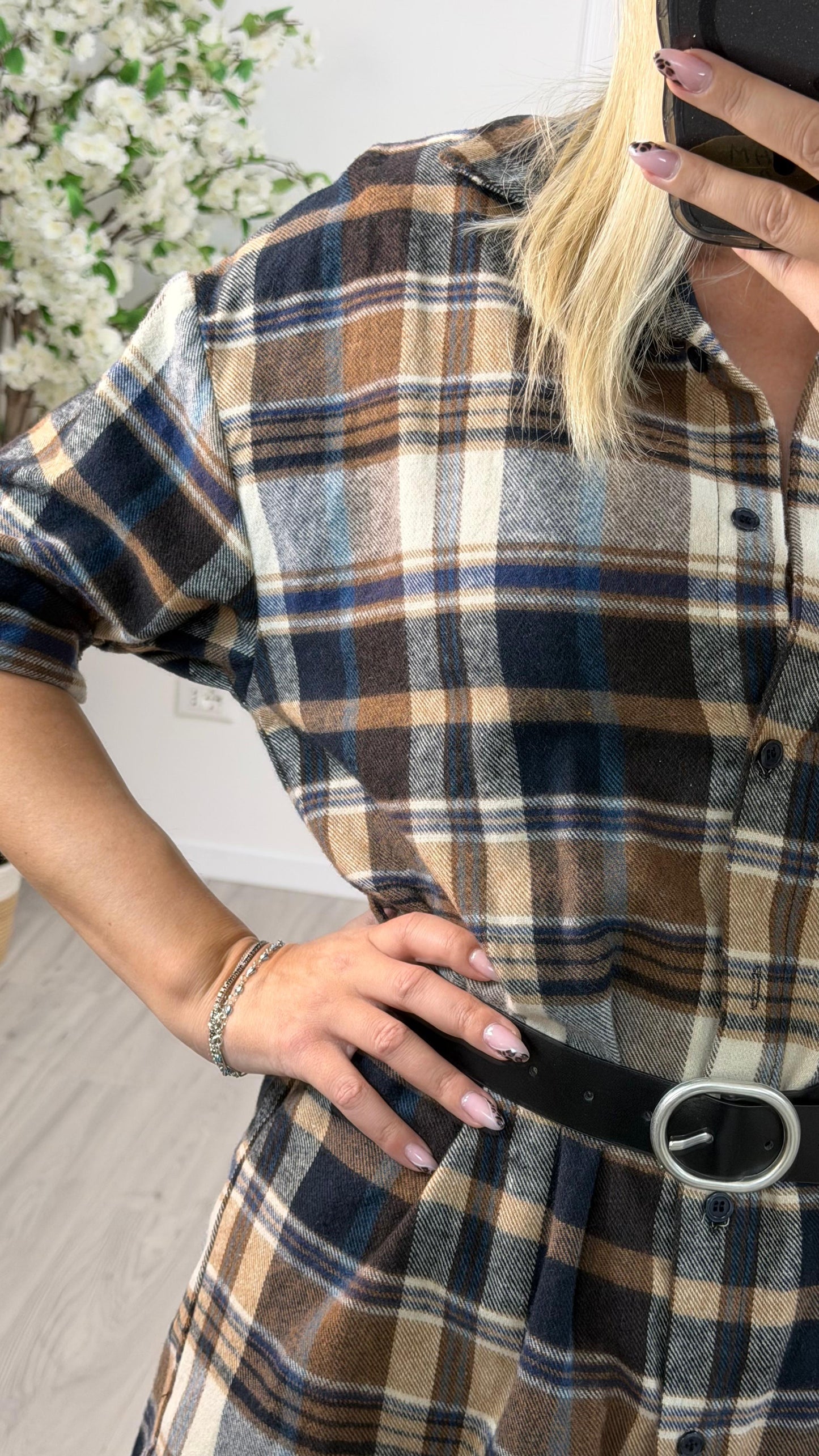 Camicia lunga check Susy Mix