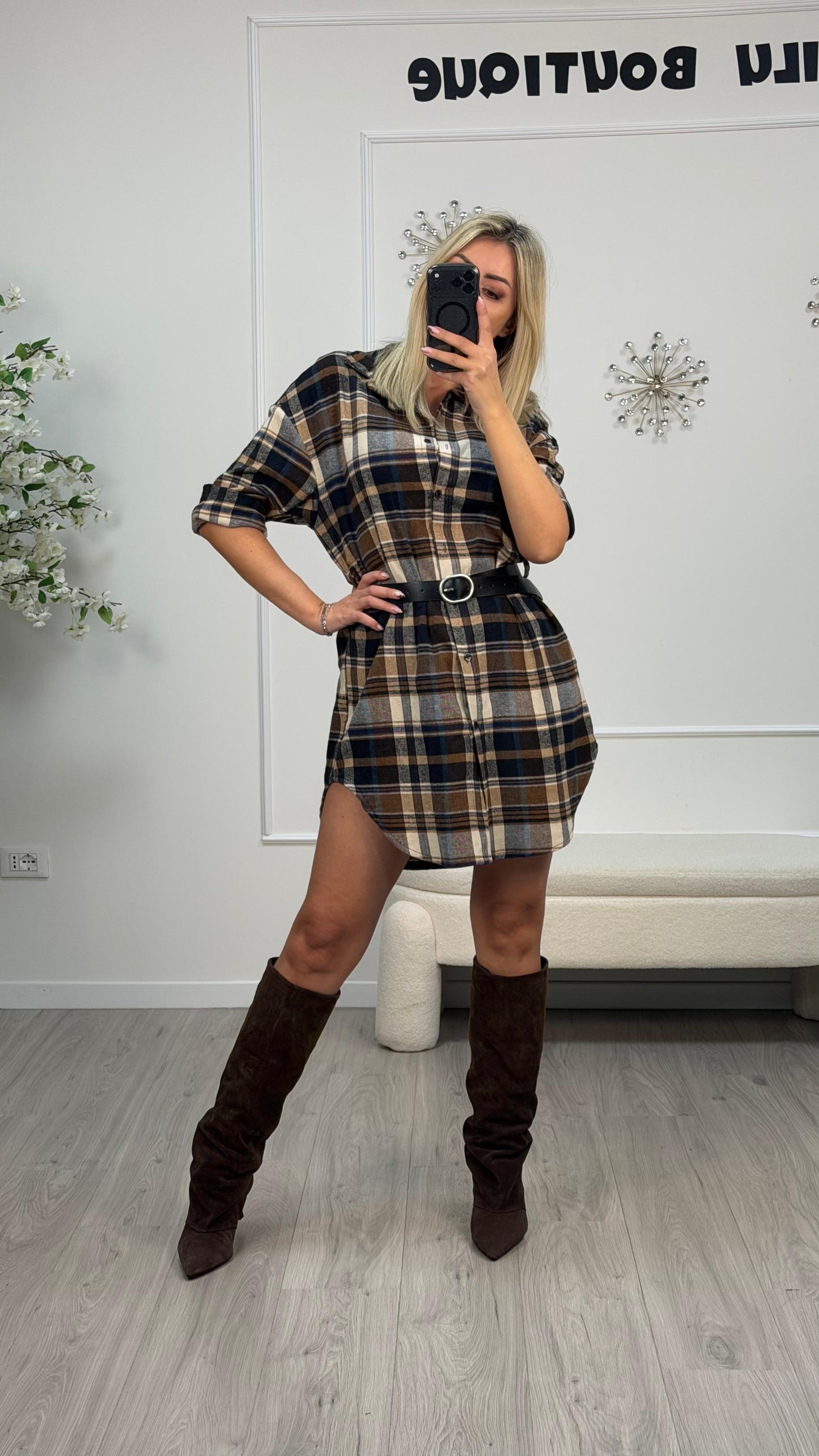 Camicia lunga check Susy Mix