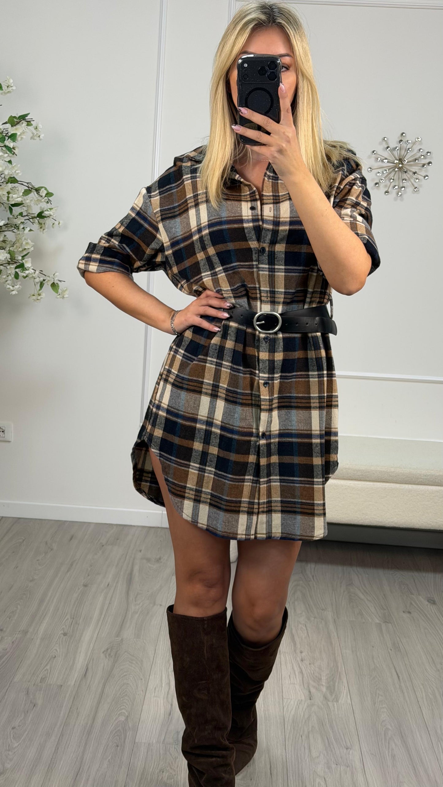 Camicia lunga check Susy Mix