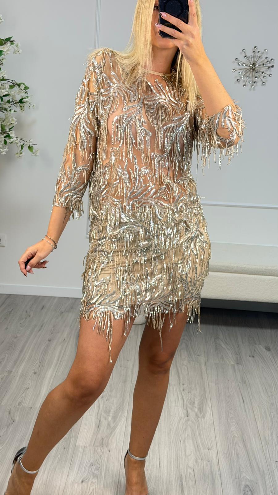 Gonna Mini Paillets Tensione In