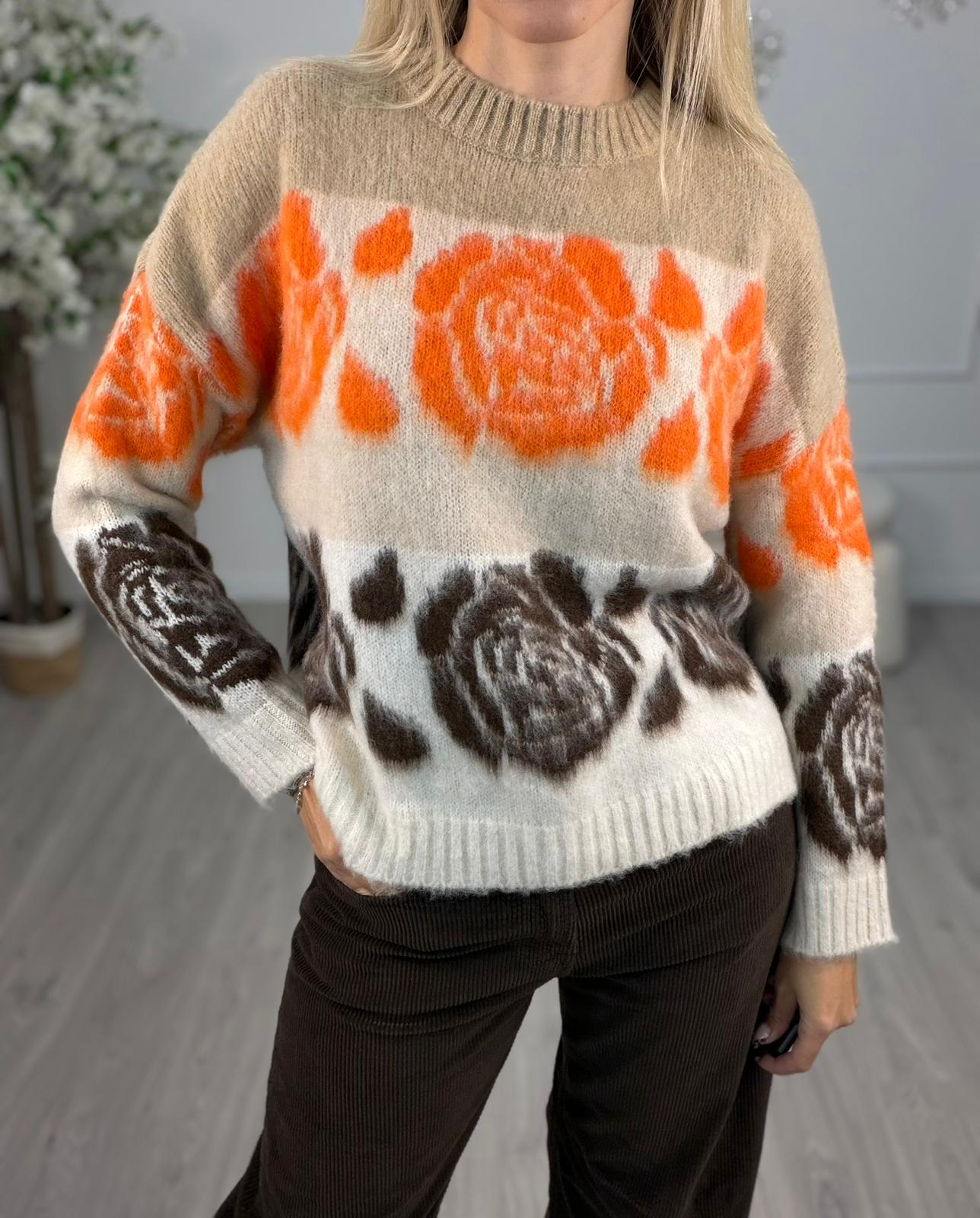 Maglia Jacquard Rose -Haveone