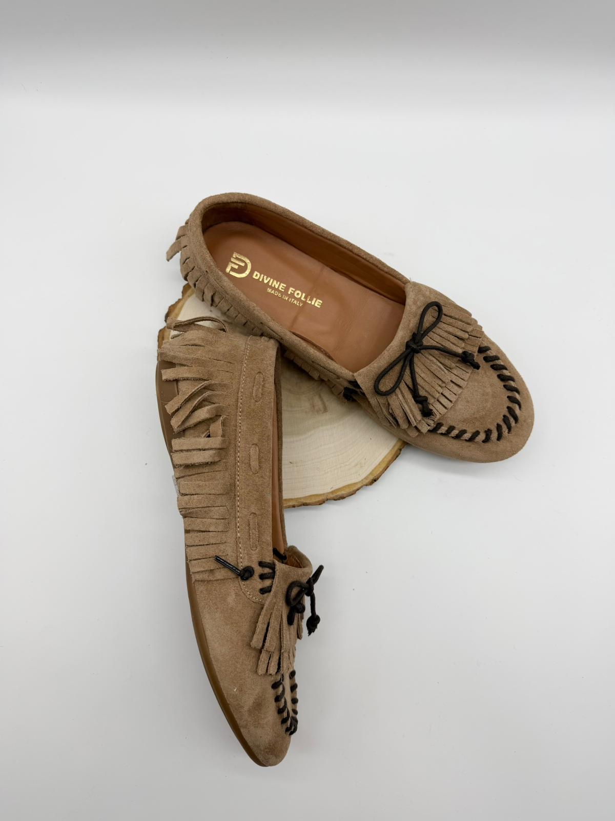 Mocassini in Camoscio Caramello Divine Follie