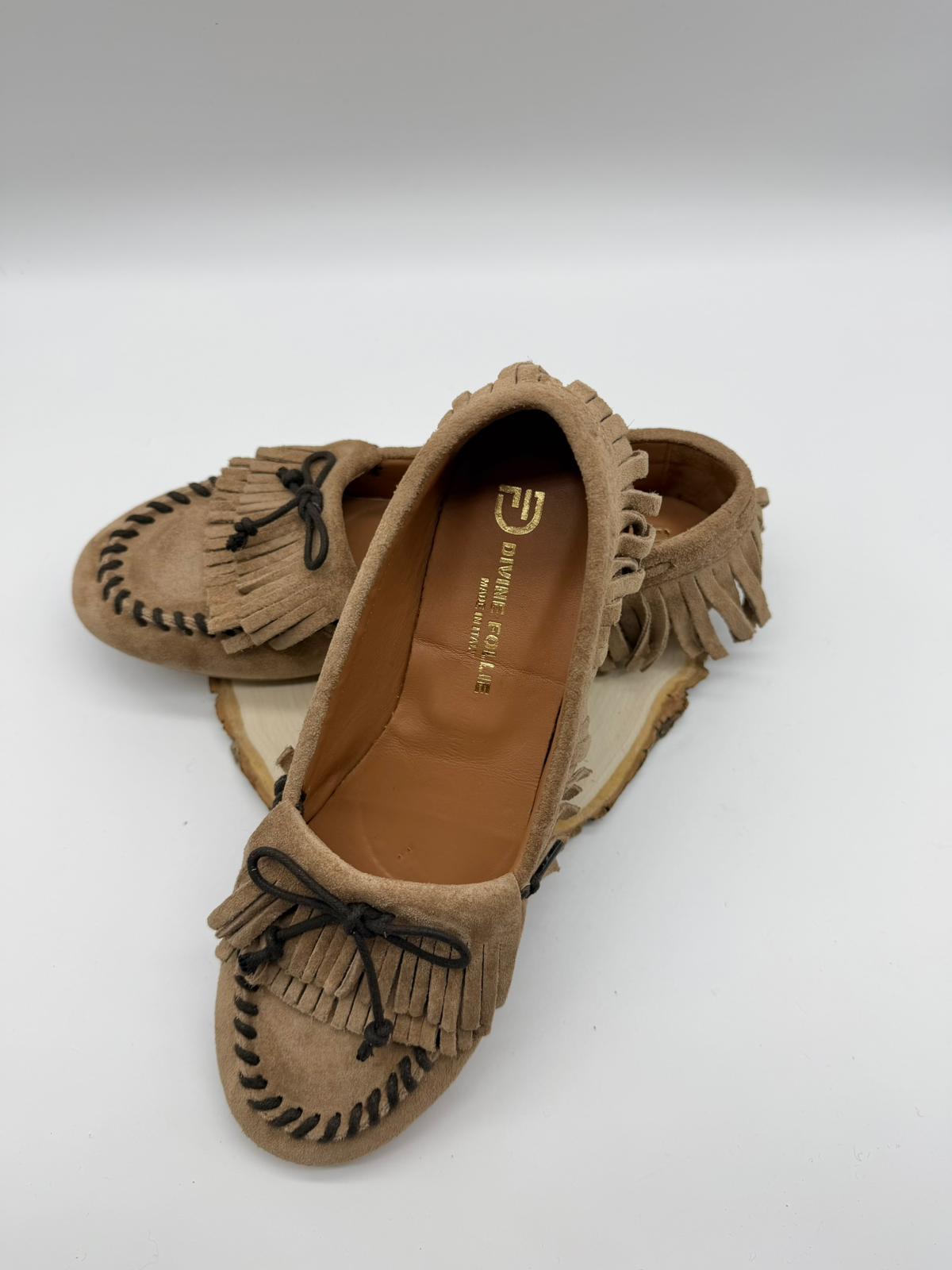 Mocassini in Camoscio Caramello Divine Follie