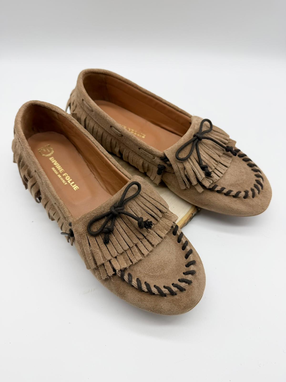 Mocassini in Camoscio Caramello Divine Follie