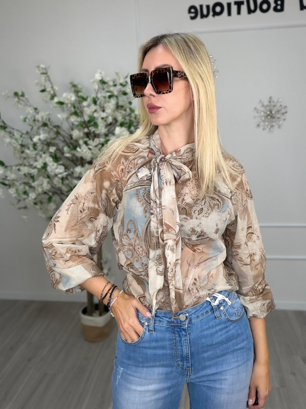 Camicia Susy Mix con Fiocco