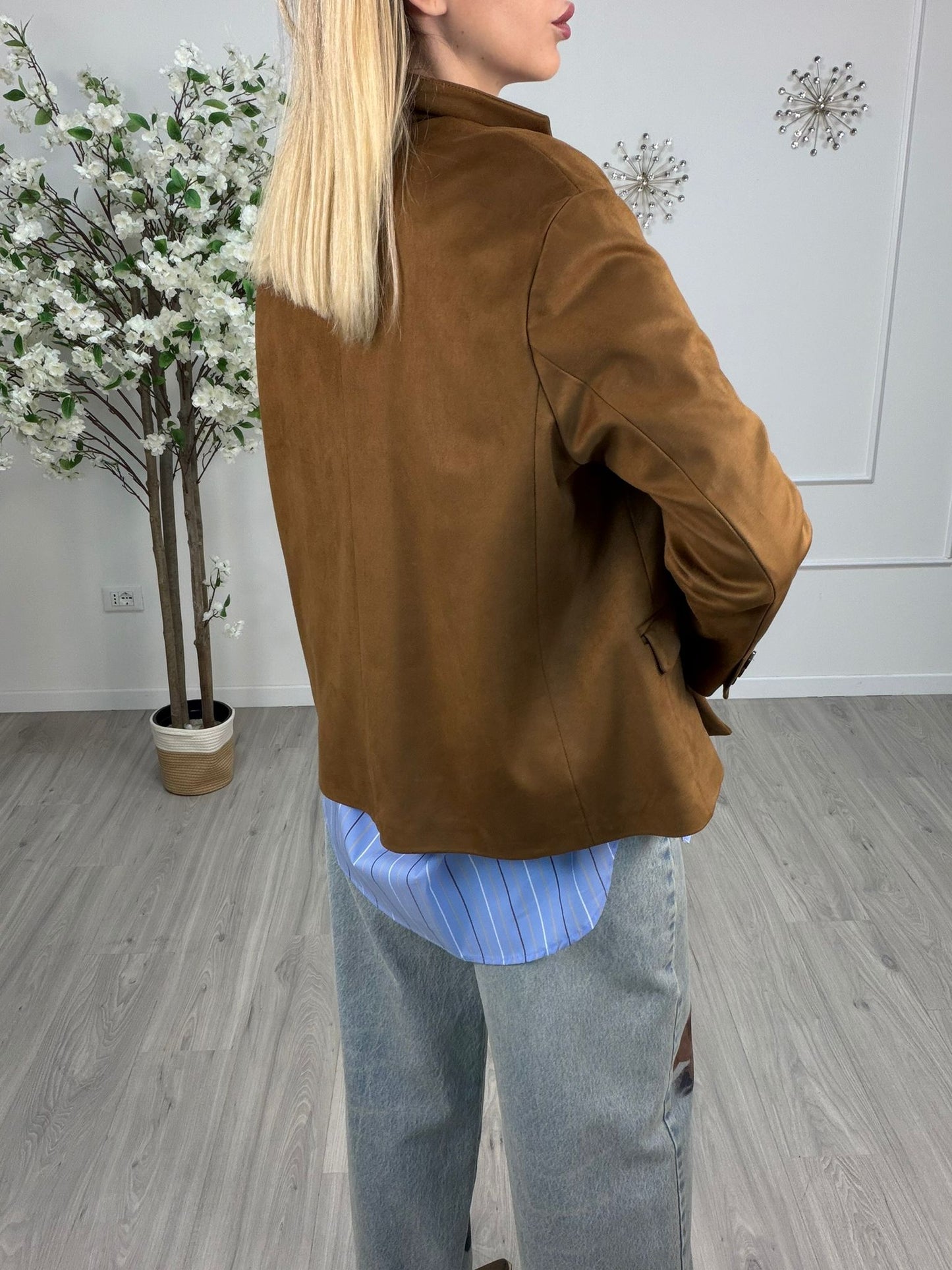 Giacca Doppiopetto Tensione In – Color Cognac