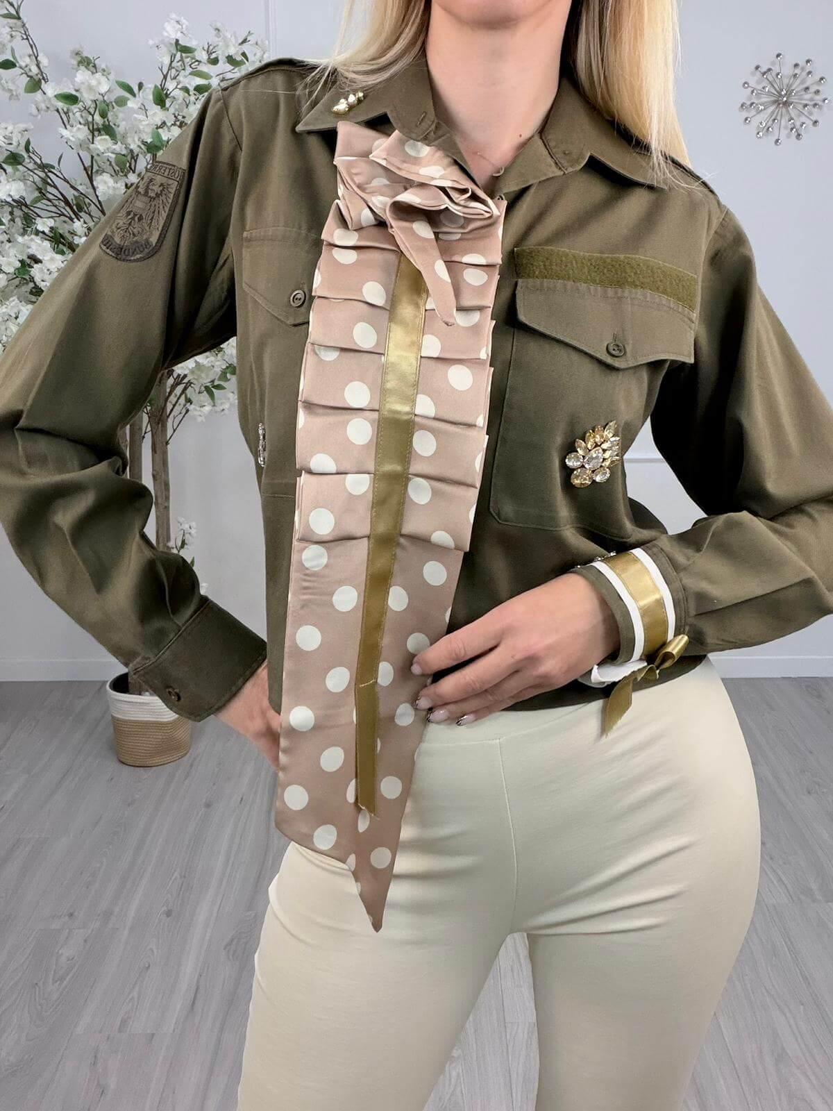Susy Mix Camicia Militare Donna Verde Audace