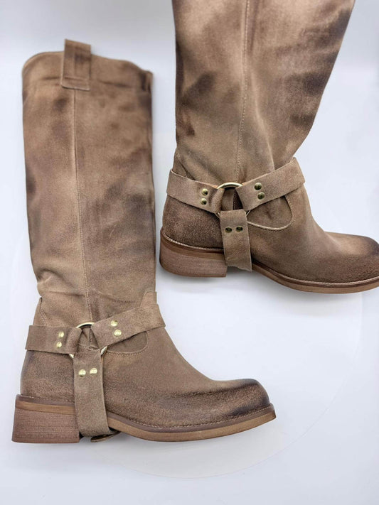 Divine Follie Biker Scamosciato Donna Nocciola