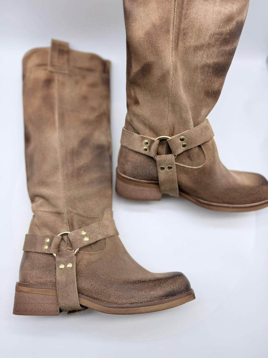 Divine Follie Biker Scamosciato Donna Nocciola