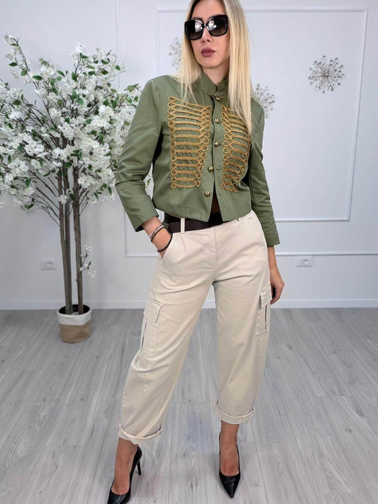 Susy Mix Pantaloni Cargo Donna Sabbia