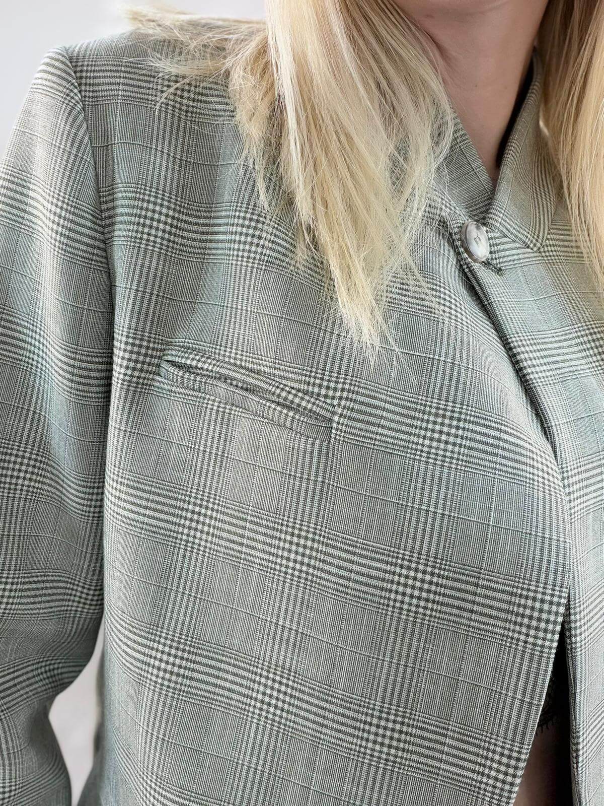 Vicolo Giacca Check Donna Perla/Militare