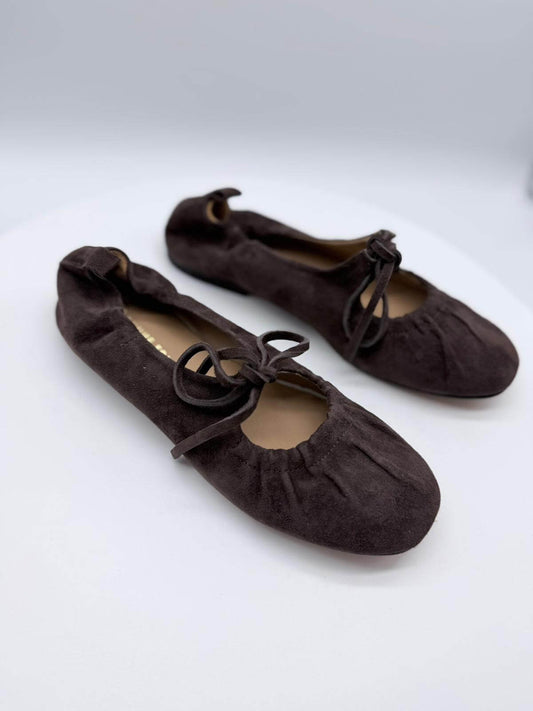 Divine Follie Ballerine Donna Camoscio Cioccolato