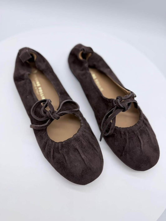 Divine Follie Ballerine Donna Camoscio Cioccolato