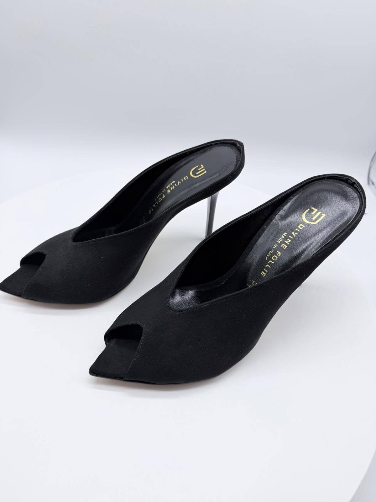 Divine Follie Mule Donna Camoscio Nero