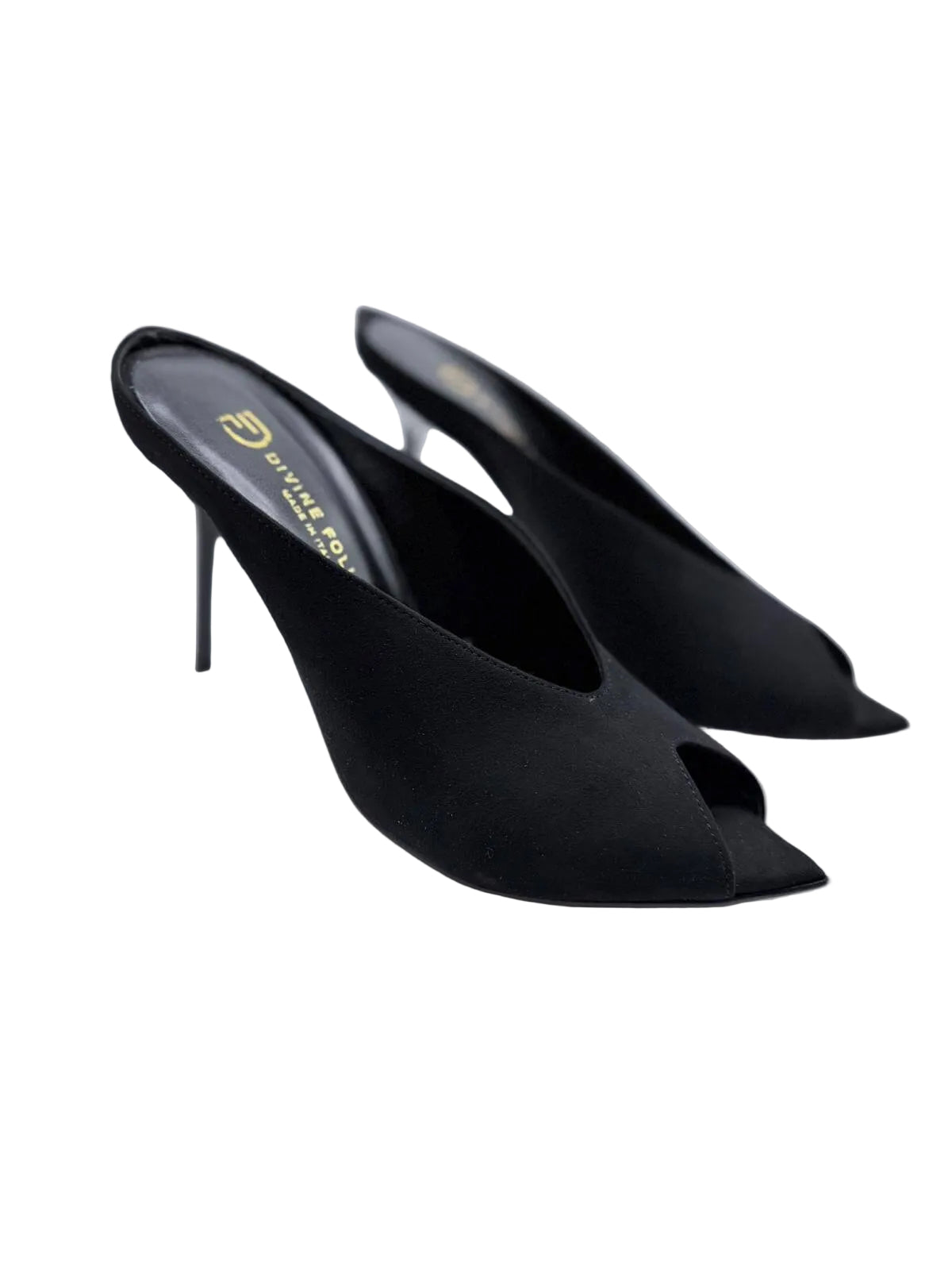 Divine Follie Mule Donna Camoscio Nero