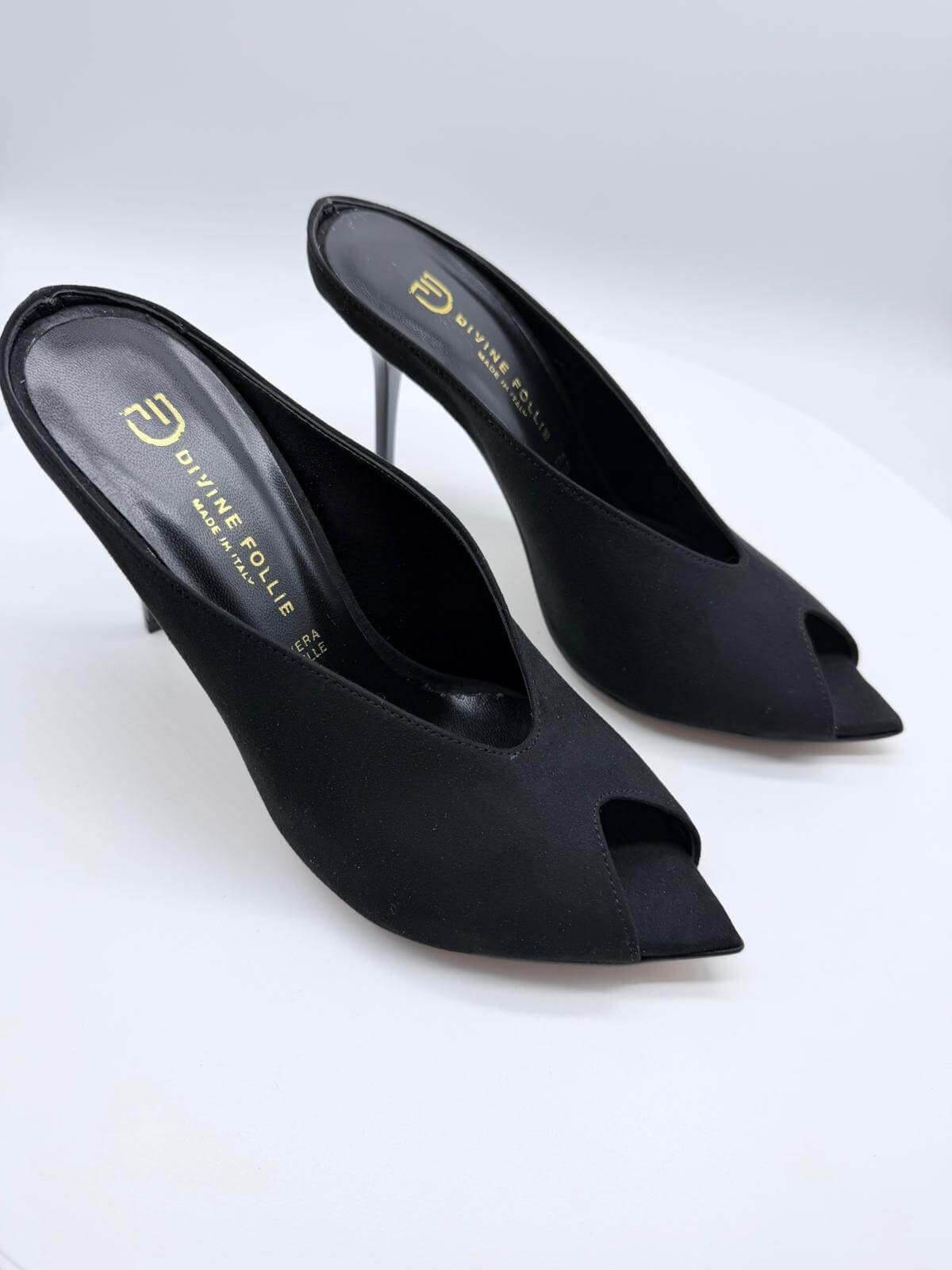 Divine Follie Mule Donna Camoscio Nero