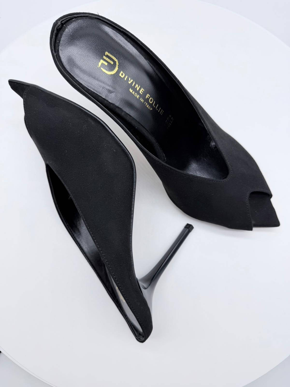 Divine Follie Mule Donna Camoscio Nero