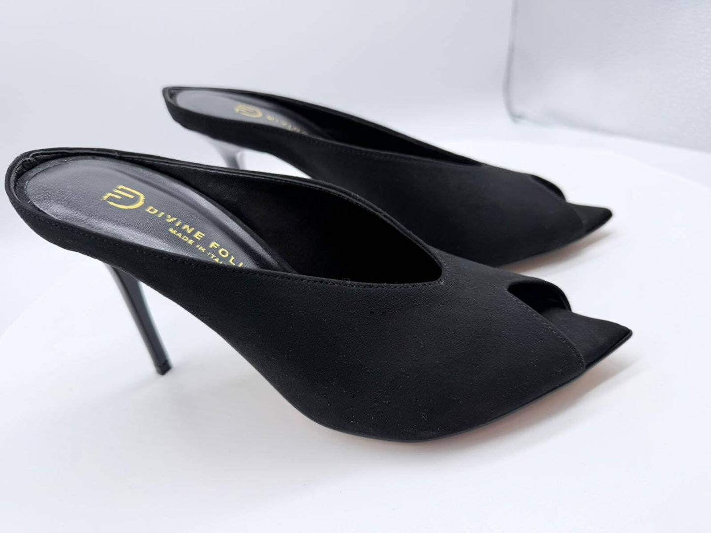 Divine Follie Mule Donna Camoscio Nero