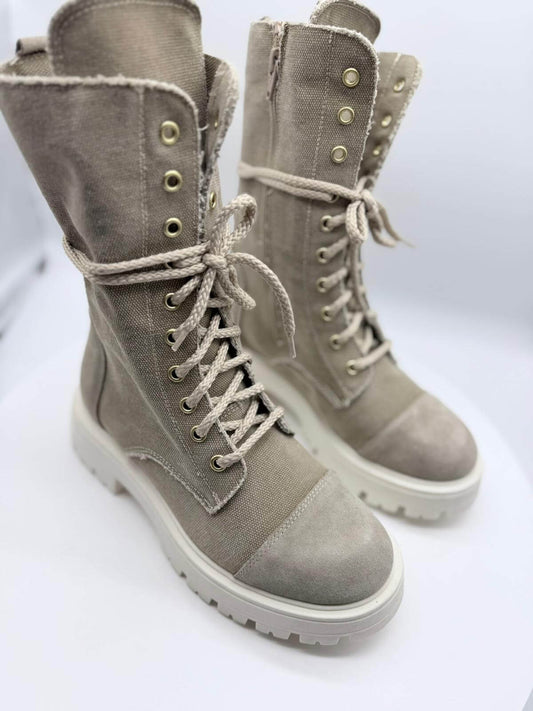 Divine Follie Stivaletto Stringato Donna Color Sabbia