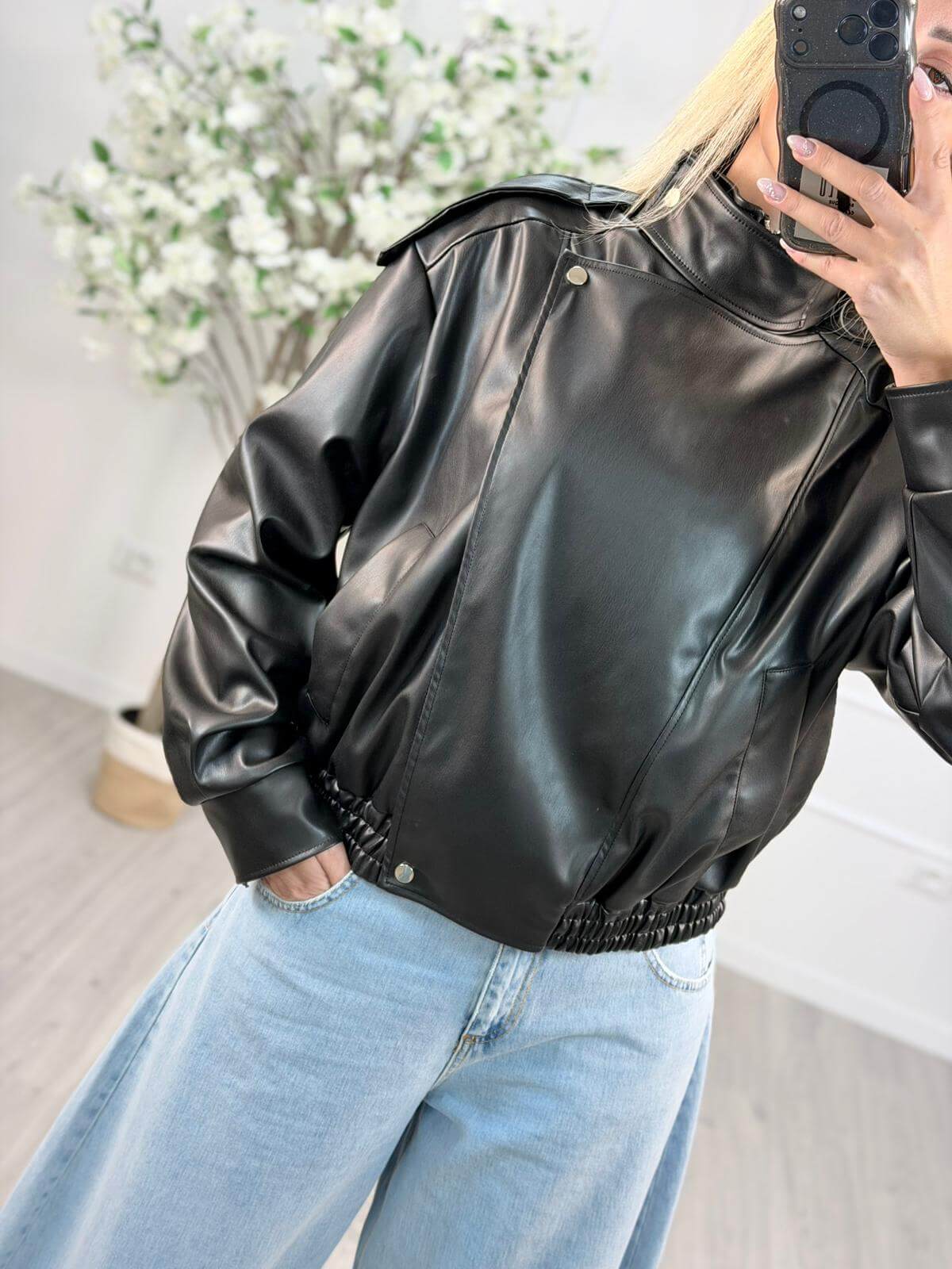 Vicolo Bomber Donna Ecopelle Moderno