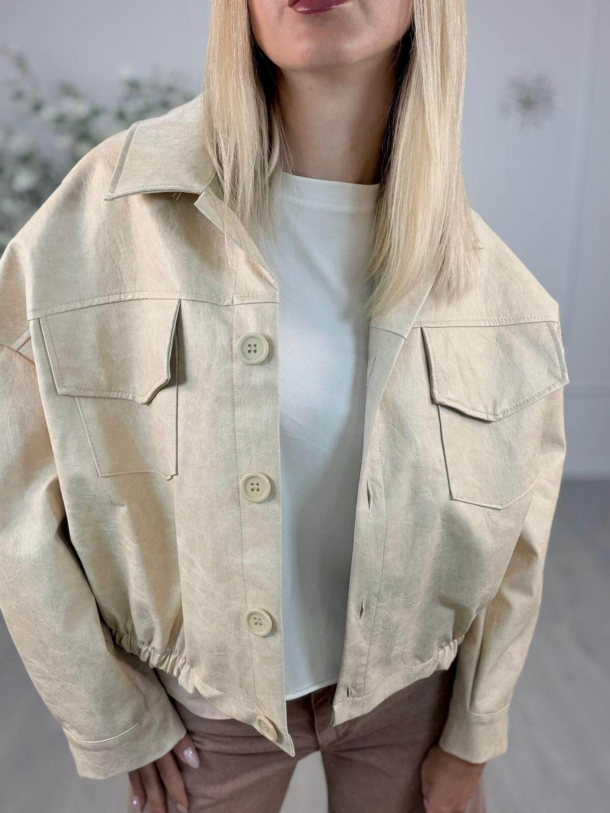 Haveone Giacca Bomber Donna Color Burro