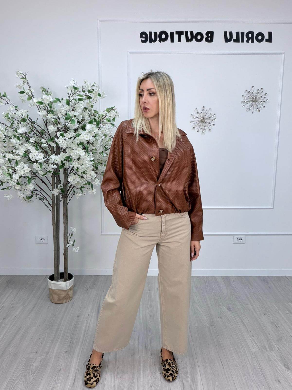 Haveone Bomber Donna Bruciato Intrecciato
