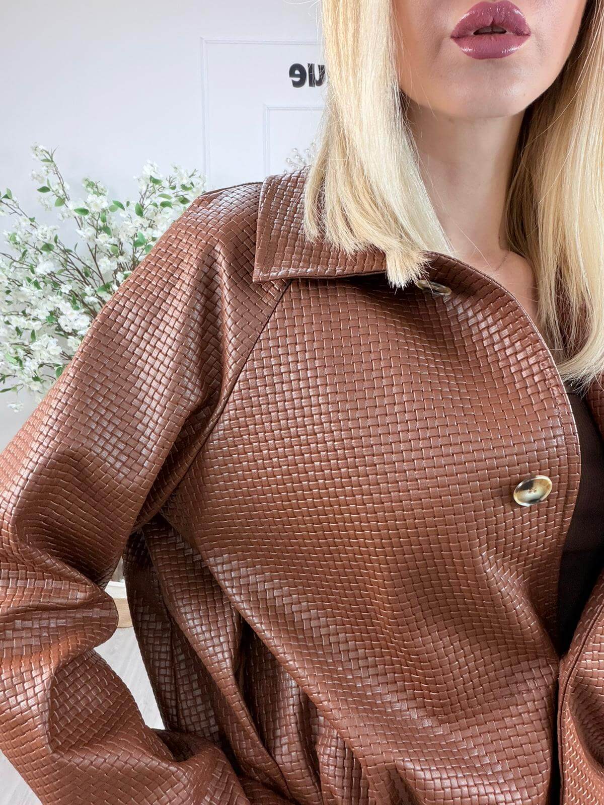 Haveone Bomber Donna Bruciato Intrecciato