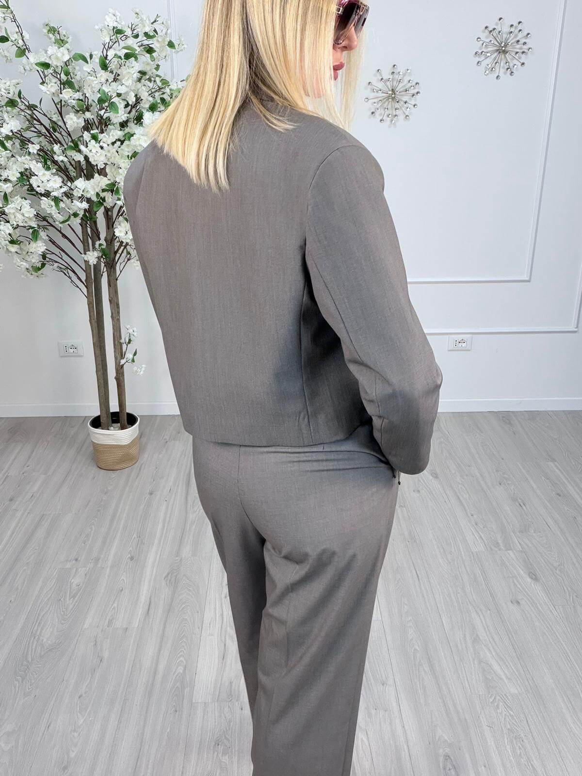 Vicolo Blazer Donna Grigio Medio Melange