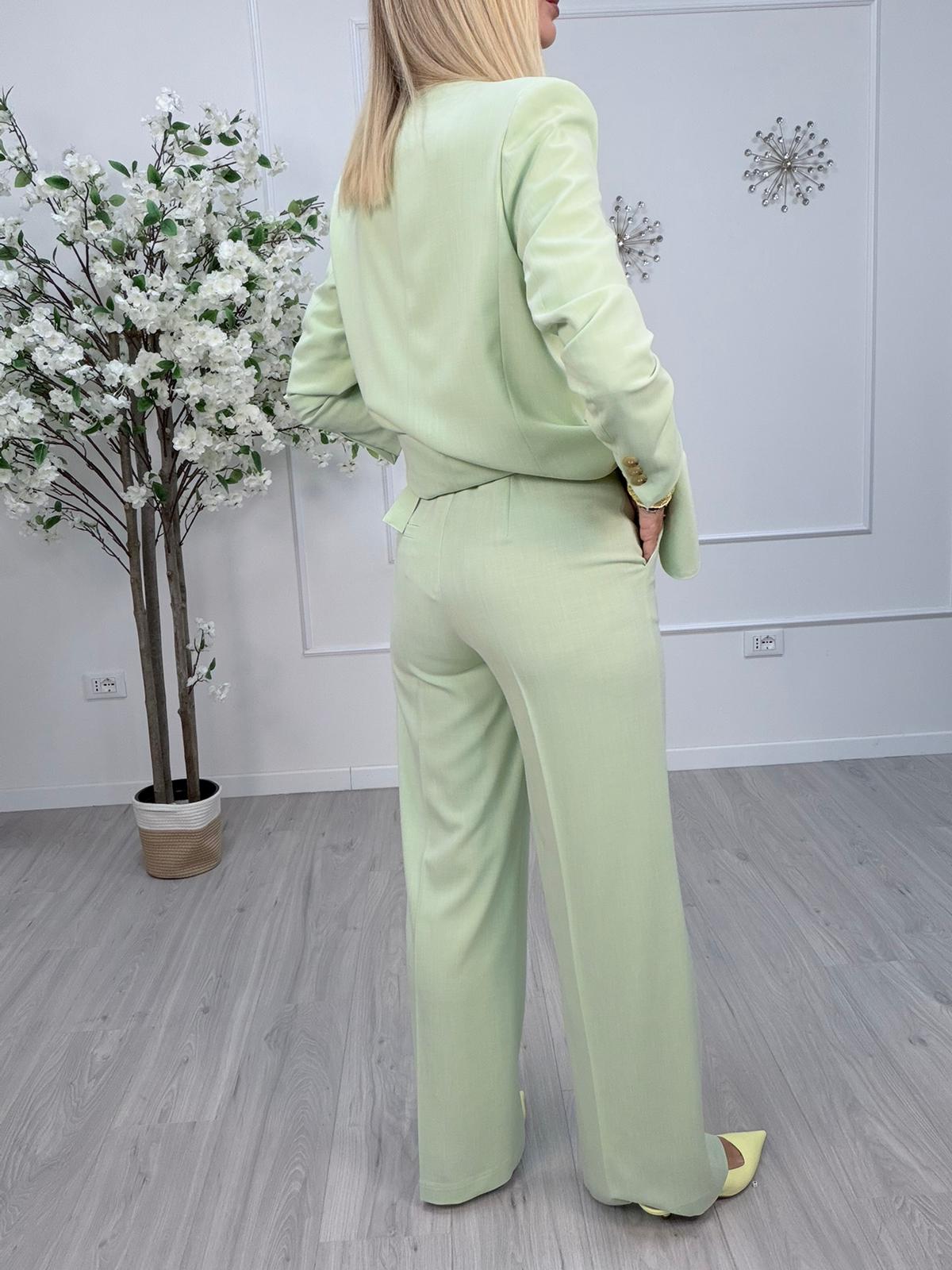 Pantalone Maryley Wide Leg - Verde Menta Pastello