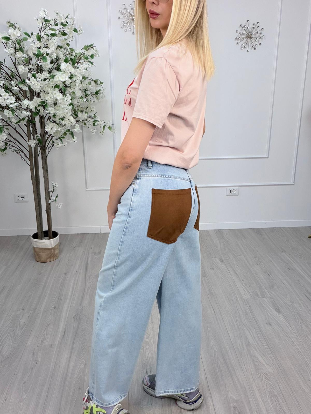 Jeans Slouchy Tasche in Eco Dainetto - Tensione In