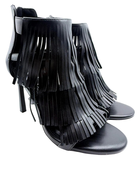 Sandalo Divine Follie con Frange – Nero Boho