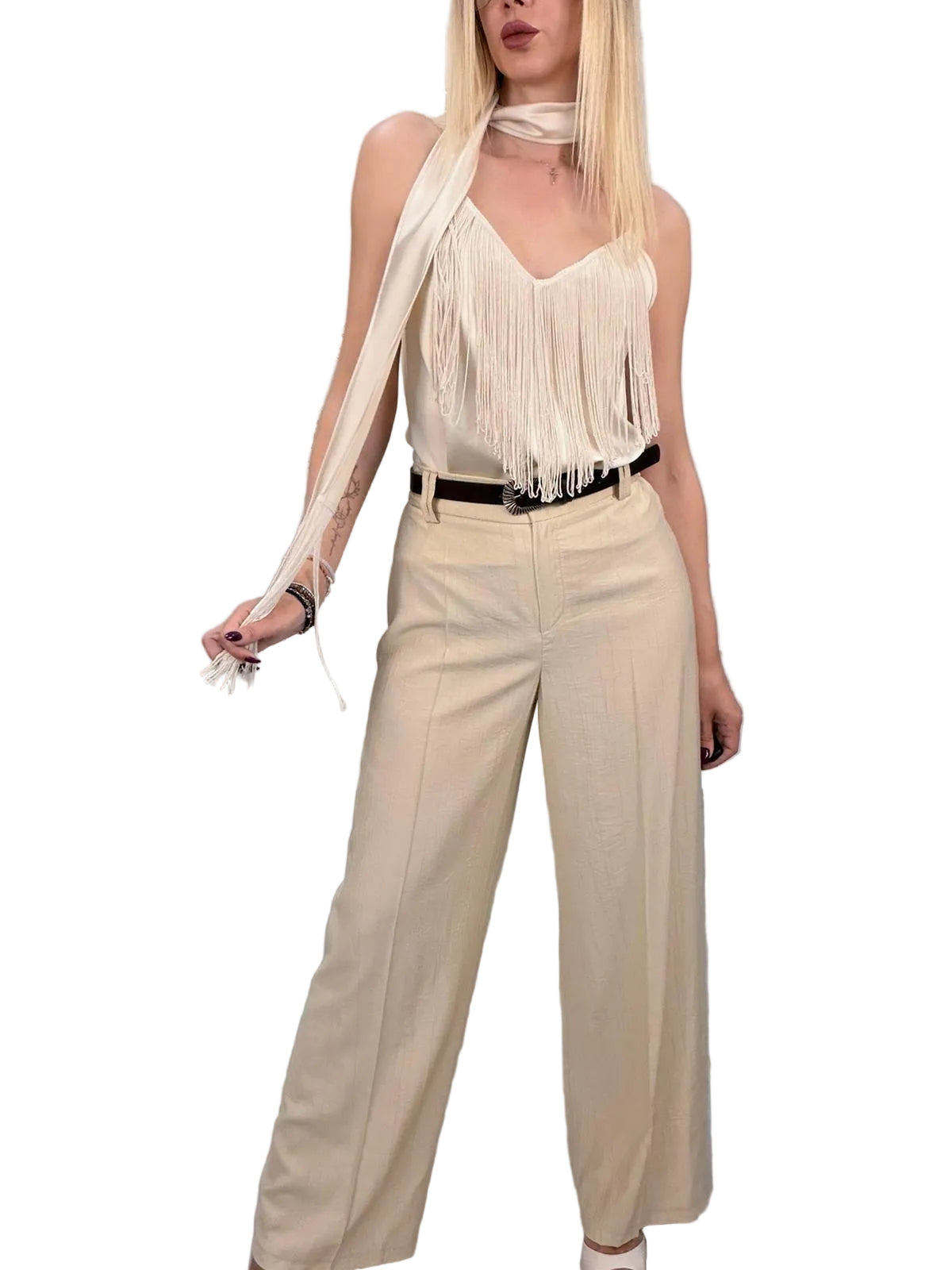 Pantalone Haveone con Cintura – Colore Naturale