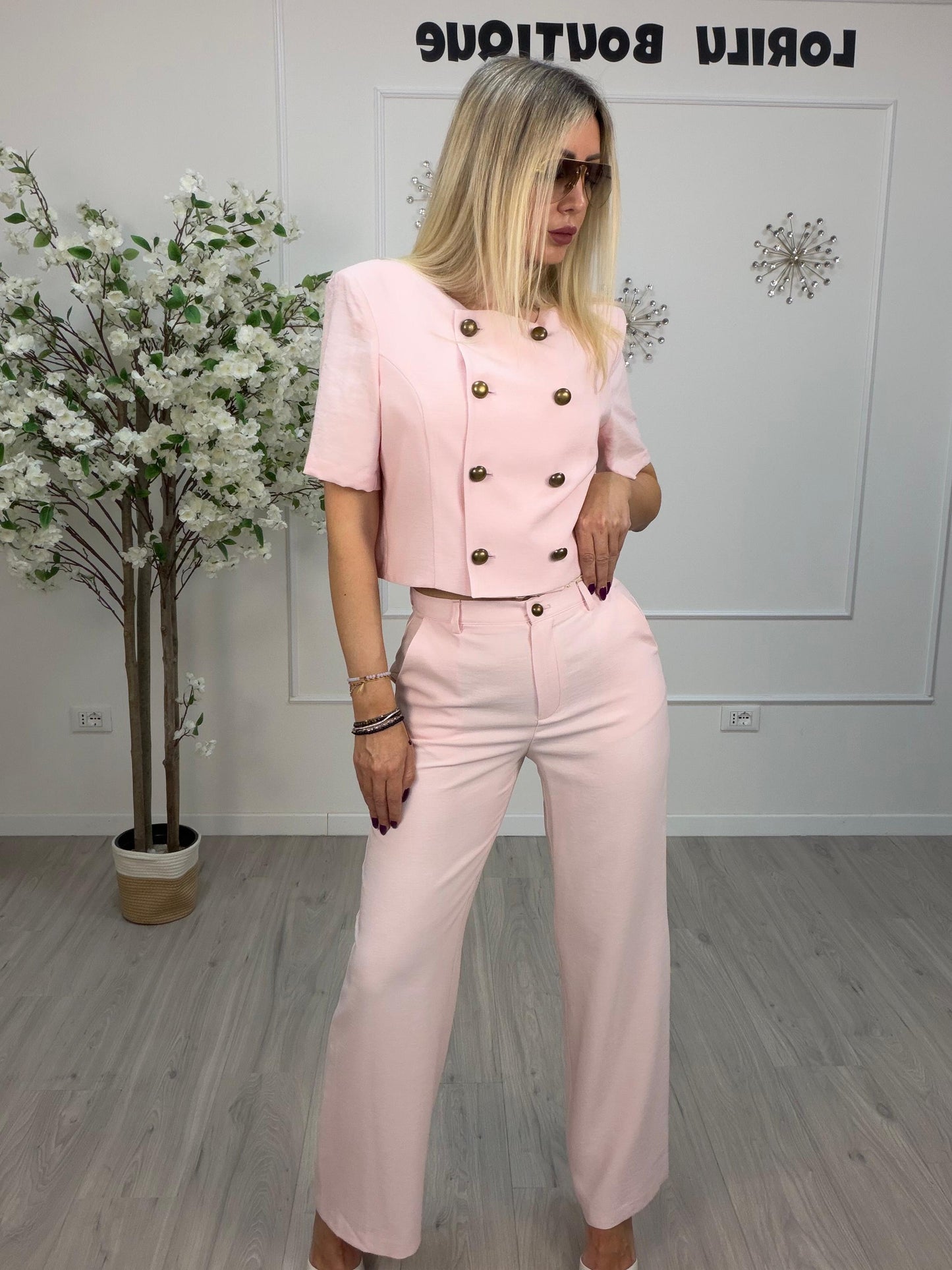 Pantalone Sigaretta Haveone - Rosa Cipria