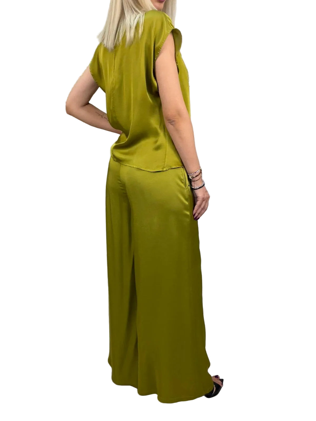 Pantalone King Kong in Viscosa Wide Leg – Kaki