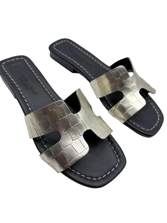 Divine Follie - Flat Gold: Chic in Stampa Cocco