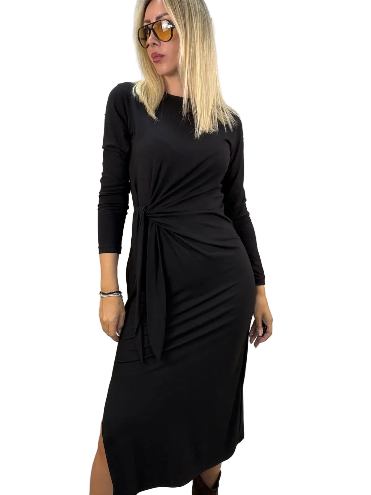 Abito Jersey Nodo Laterale - Haveone
