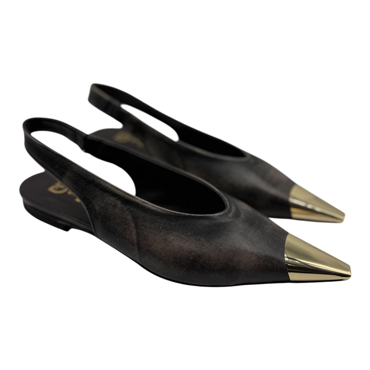 Slingback Con Punta Metallica Divine Follie – Effetto Vintage