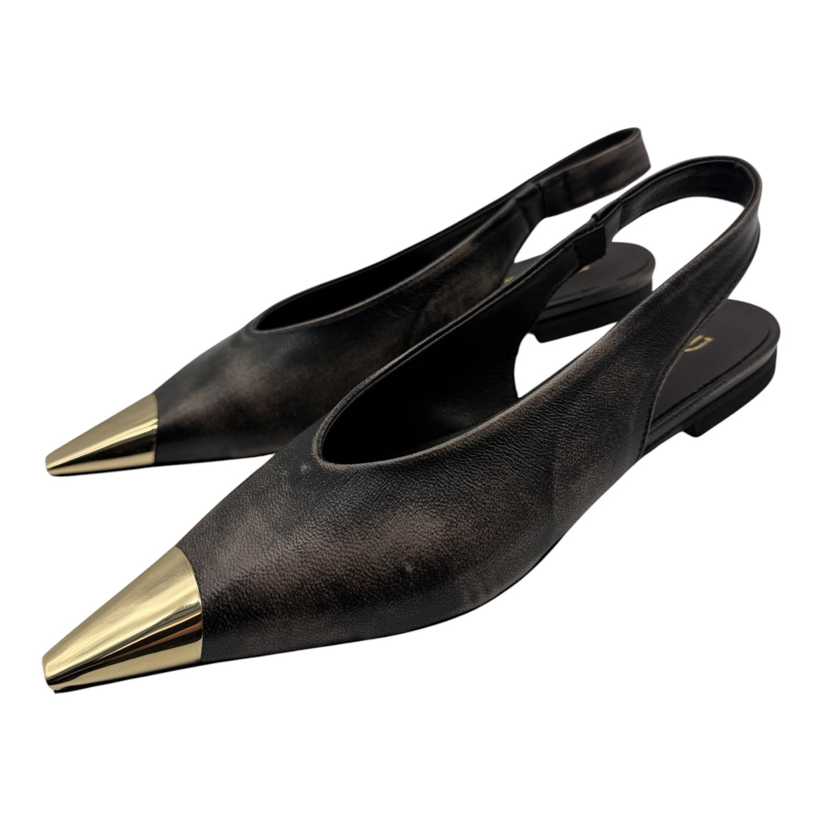 Slingback Con Punta Metallica Divine Follie – Effetto Vintage
