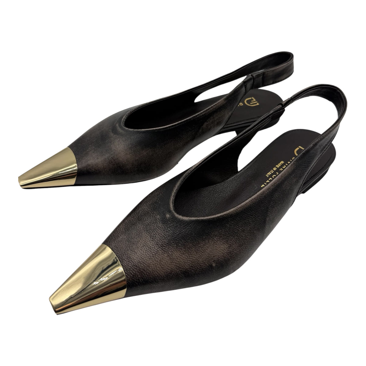 Slingback Con Punta Metallica Divine Follie – Effetto Vintage