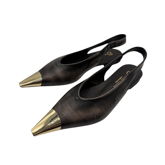 Slingback Con Punta Metallica Divine Follie – Effetto Vintage
