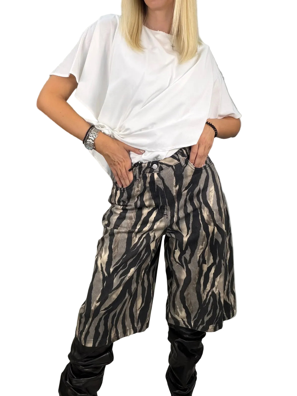 Bermuda in Denim Zebra – Haveone