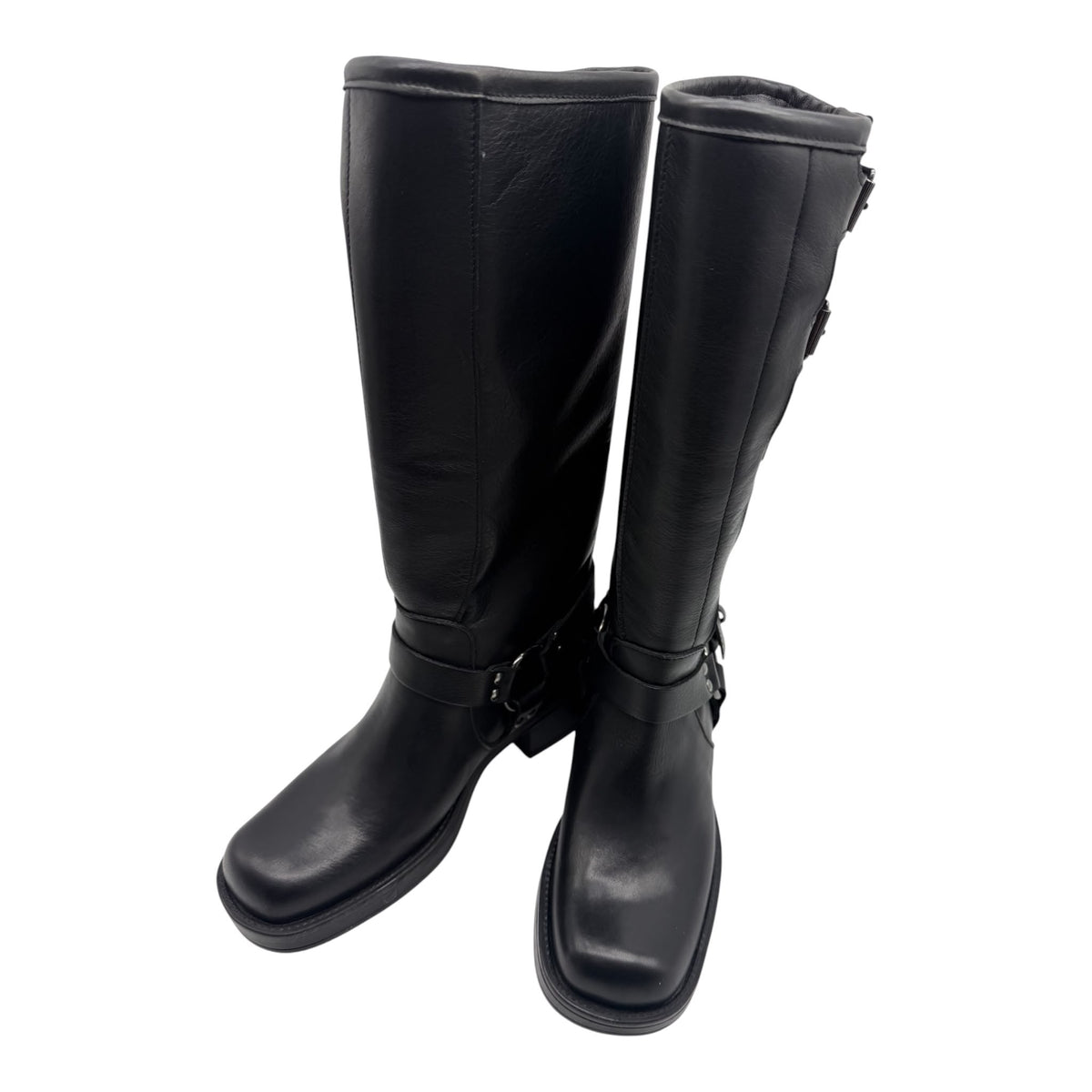 Stivale Biker con Fibbie Divine Follie – Nero