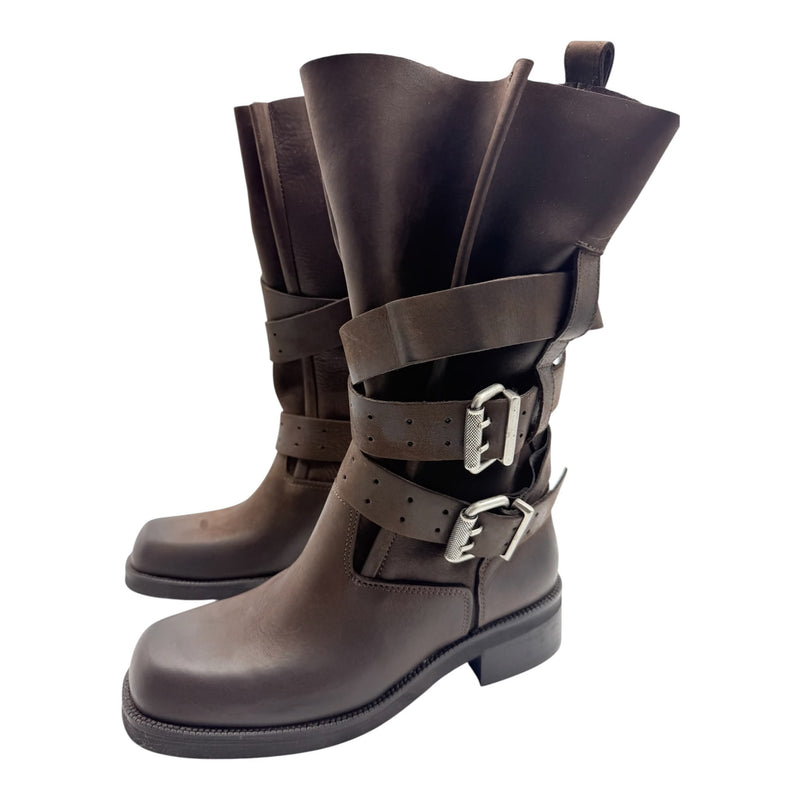 Stivali Urban Biker Nabuk Moro - Divine Follie
